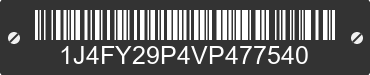 1997 JEEP Wrangler 1J4FY29P4VP477540 VIN decoded