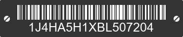 2011 JEEP Wrangler 1J4HA5H1XBL507204 VIN decoded