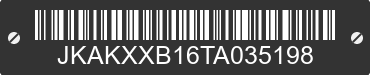 1996 KAWASAKI KX60 JKAKXXB16TA035198 VIN decoded
