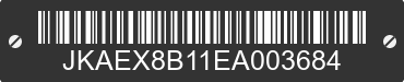 2014 KAWASAKI Ninja 300 JKAEX8B11EA003684 VIN decoded
