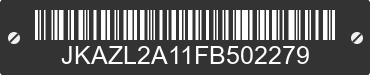 1985 KAWASAKI ZX900 JKAZL2A11FB502279 VIN decoded