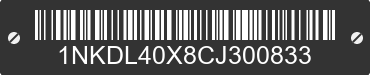 2012 KENWORTH T8 Series 1NKDL40X8CJ300833 VIN decoded