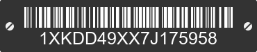 2007 KENWORTH T8 Series 1XKDD49XX7J175958 VIN decoded