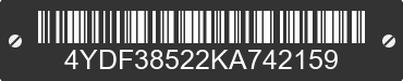 2019 KEYSTONE Keystone 4YDF38522KA742159 VIN decoded