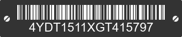 2016 KEYSTONE Keystone 4YDT1511XGT415797 VIN decoded