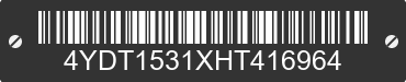 2017 KEYSTONE Keystone 4YDT1531XHT416964 VIN decoded