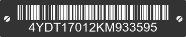 2019 KEYSTONE Keystone 4YDT17012KM933595 VIN decoded