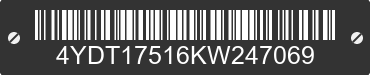 2019 KEYSTONE Keystone 4YDT17516KW247069 VIN decoded