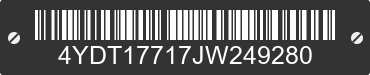 2018 KEYSTONE Keystone 4YDT17717JW249280 VIN decoded