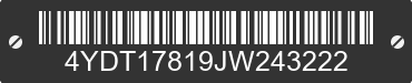 2018 KEYSTONE Keystone 4YDT17819JW243222 VIN decoded
