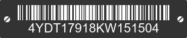 2019 KEYSTONE Keystone 4YDT17918KW151504 VIN decoded