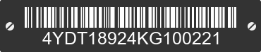 2019 KEYSTONE Keystone 4YDT18924KG100221 VIN decoded