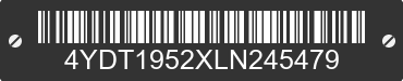 2020 KEYSTONE Keystone 4YDT1952XLN245479 VIN decoded