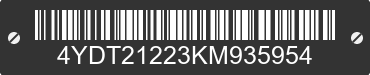 2019 KEYSTONE Keystone 4YDT21223KM935954 VIN decoded