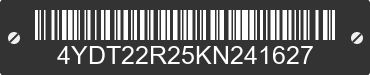 2019 KEYSTONE Keystone 4YDT22R25KN241627 VIN decoded