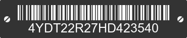 2017 KEYSTONE Keystone 4YDT22R27HD423540 VIN decoded