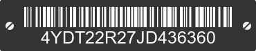 2018 KEYSTONE Keystone 4YDT22R27JD436360 VIN decoded