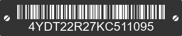 2019 KEYSTONE Keystone 4YDT22R27KC511095 VIN decoded
