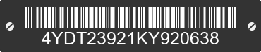 2019 KEYSTONE Keystone 4YDT23921KY920638 VIN decoded