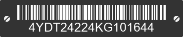 2019 KEYSTONE Keystone 4YDT24224KG101644 VIN decoded