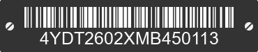 2021 KEYSTONE Keystone 4YDT2602XMB450113 VIN decoded