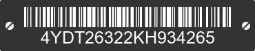 2019 KEYSTONE Keystone 4YDT26322KH934265 VIN decoded