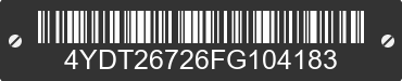 2015 KEYSTONE Keystone 4YDT26726FG104183 VIN decoded
