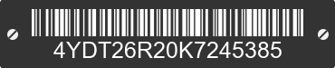 2019 KEYSTONE Keystone 4YDT26R20K7245385 VIN decoded