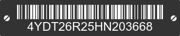 2017 KEYSTONE Keystone 4YDT26R25HN203668 VIN decoded