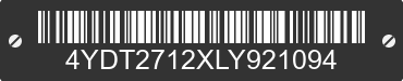 2020 KEYSTONE Keystone 4YDT2712XLY921094 VIN decoded