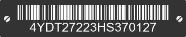 2017 KEYSTONE Keystone 4YDT27223HS370127 VIN decoded