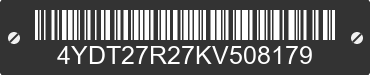 2019 KEYSTONE Keystone 4YDT27R27KV508179 VIN decoded