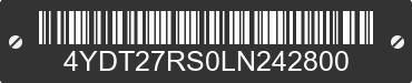2020 KEYSTONE Keystone 4YDT27RS0LN242800 VIN decoded