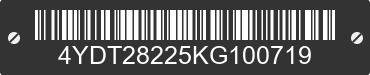2019 KEYSTONE Keystone 4YDT28225KG100719 VIN decoded