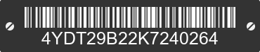 2019 KEYSTONE Keystone 4YDT29B22K7240264 VIN decoded