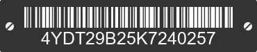 2019 KEYSTONE Keystone 4YDT29B25K7240257 VIN decoded