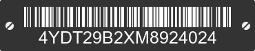 2021 KEYSTONE Keystone 4YDT29B2XM8924024 VIN decoded