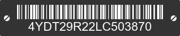 2020 KEYSTONE Keystone 4YDT29R22LC503870 VIN decoded