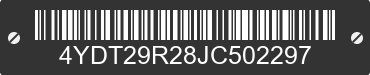 2018 KEYSTONE Keystone 4YDT29R28JC502297 VIN decoded