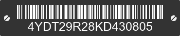 2019 KEYSTONE Keystone 4YDT29R28KD430805 VIN decoded
