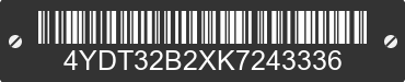 2019 KEYSTONE Keystone 4YDT32B2XK7243336 VIN decoded