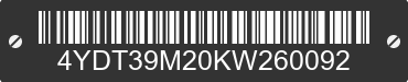 2019 KEYSTONE Keystone 4YDT39M20KW260092 VIN decoded