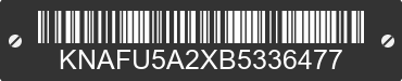 2011 KIA Forte KNAFU5A2XB5336477 VIN decoded