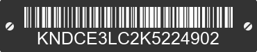 2019 KIA Niro KNDCE3LC2K5224902 VIN decoded