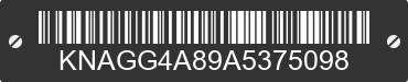 2010 KIA Optima KNAGG4A89A5375098 VIN decoded