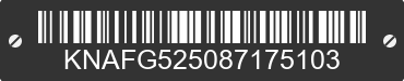 2008 KIA Rondo KNAFG525087175103 VIN decoded
