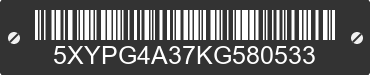 2019 KIA Sorento 5XYPG4A37KG580533 VIN decoded