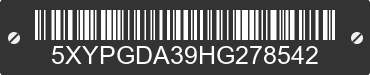 2017 KIA Sorento 5XYPGDA39HG278542 VIN decoded