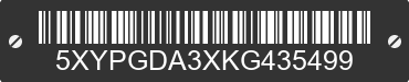 2019 KIA Sorento 5XYPGDA3XKG435499 VIN decoded