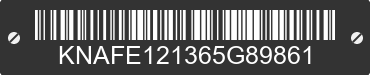 2006 KIA Spectra KNAFE121365G89861 VIN decoded